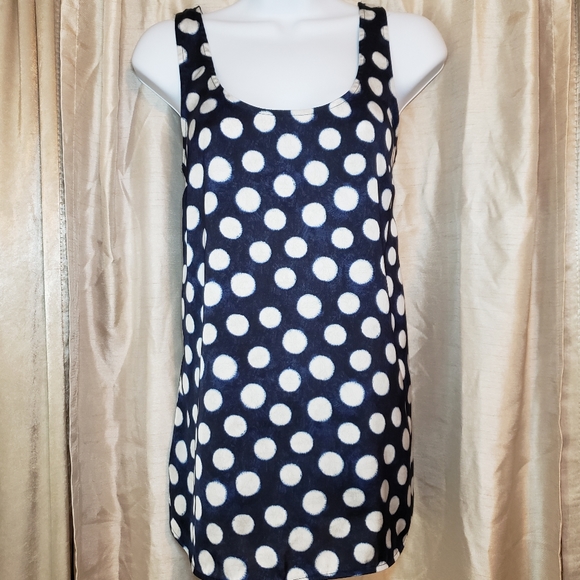 Michael Kors Tops - 💙3/$20 NWOT Michael Kors blue polka-dot top M